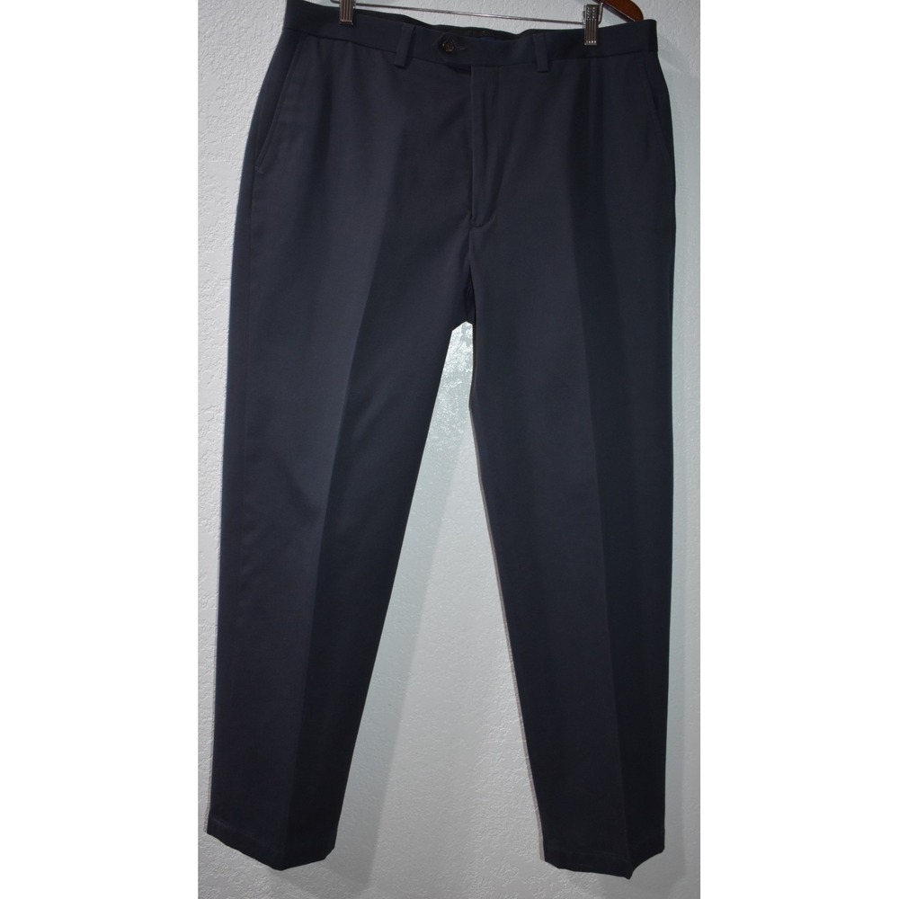 Ralph Lauren Mens 38‎ x 32 Pants Trousers Flat Front 100% Cotton Pockets Preppy